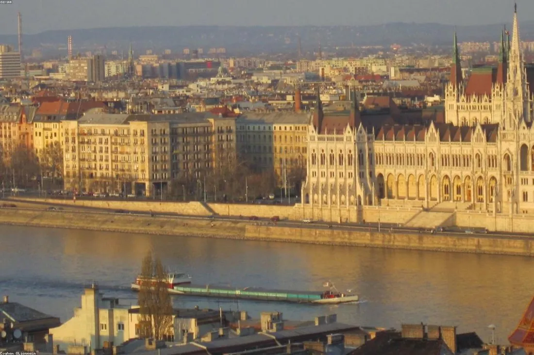 The Hungarian Parliament on the Danube in Budapest